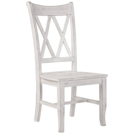 Dbl X Back Chair (Built) in Chalk