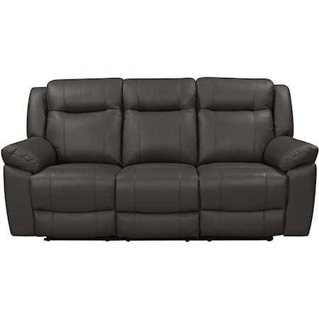 Leather Sofa W/Dual Recliners