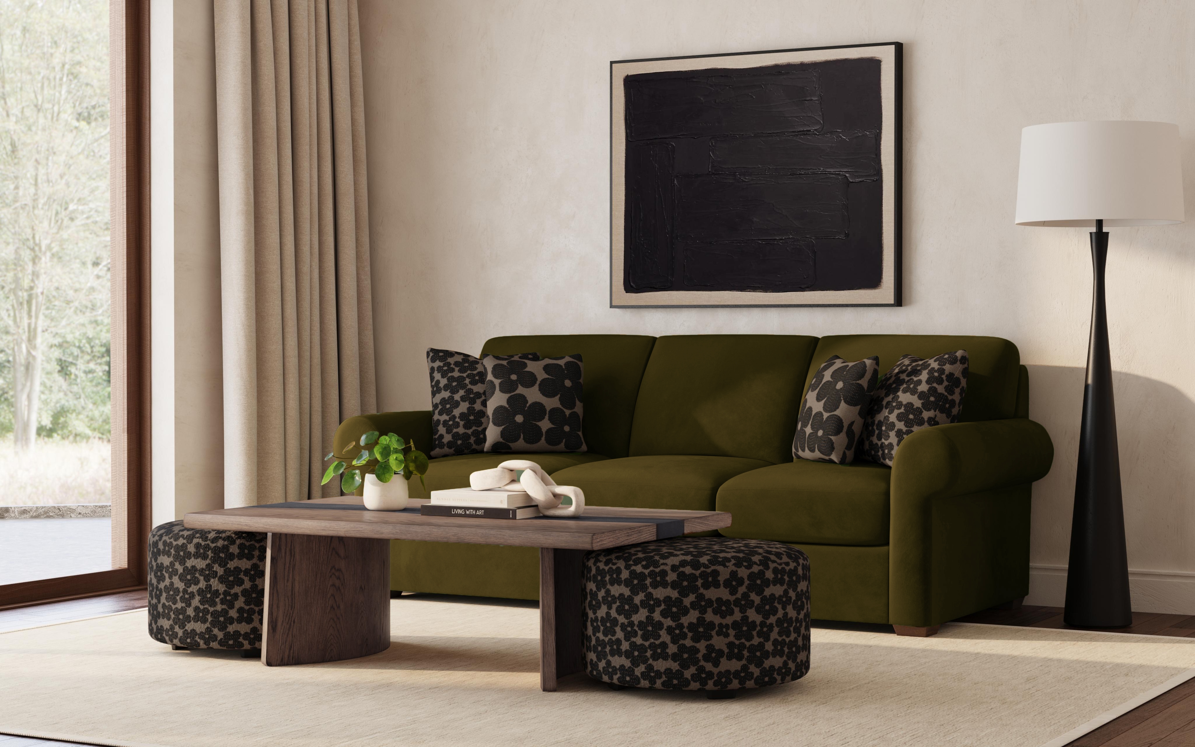 Flexsteel Pouf Round Cocktail Pouf