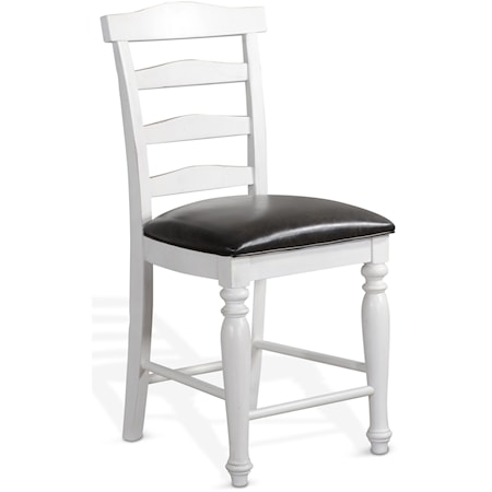 Ladderback Barstool with Cushion Seat