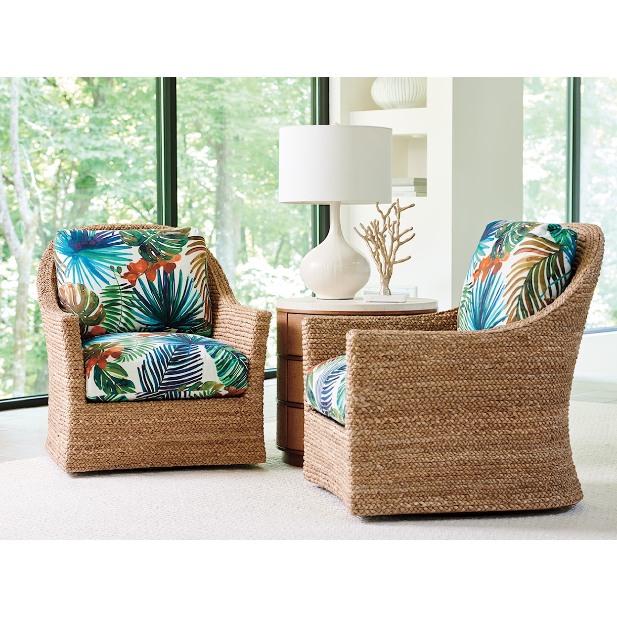 Tommy Bahama Home Palm Desert Soren Swivel Chair