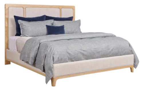Transitional Queen Upholstered Bed