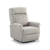 Power Rocker Recliner With Rolled Arms