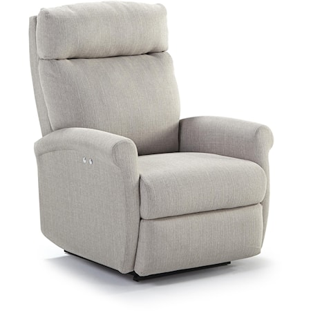 Power Swivel Glider Recliner With Rolled Arms
