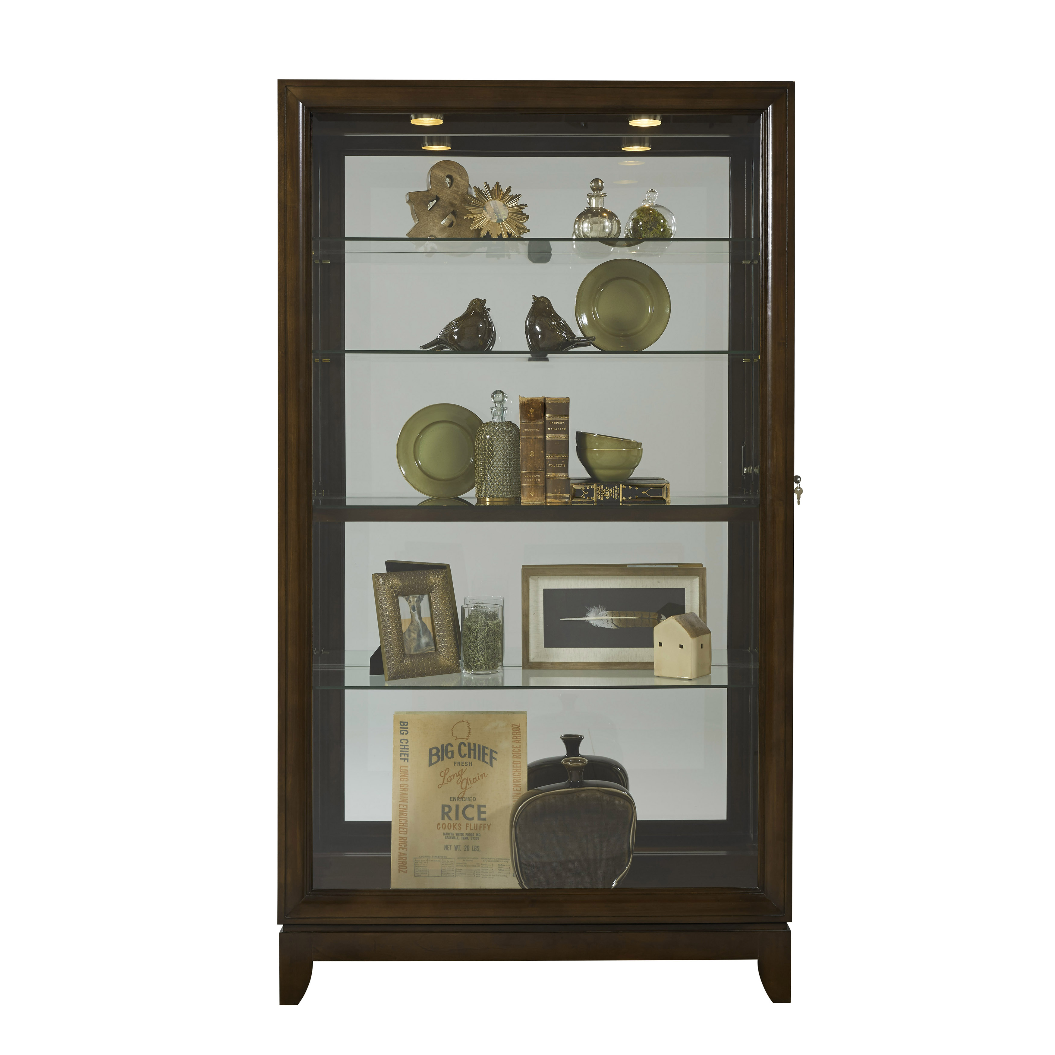 Pulaski Furniture Curios 20661 Contemporary Two-Way Sliding Door Curio ...