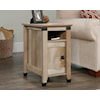 Sauder Carson Forge Side Table with Slide-Out Shelf