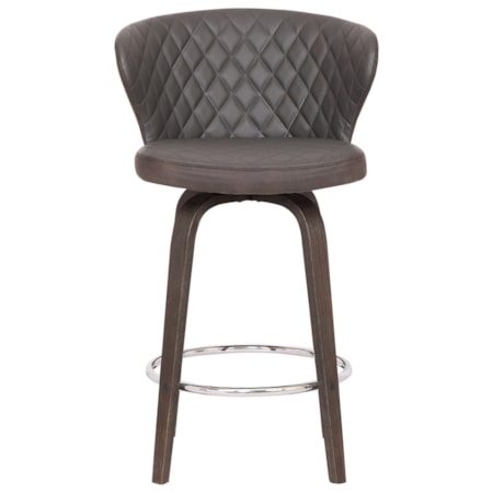 26&quot; Upholstered Swivel Bar Stool