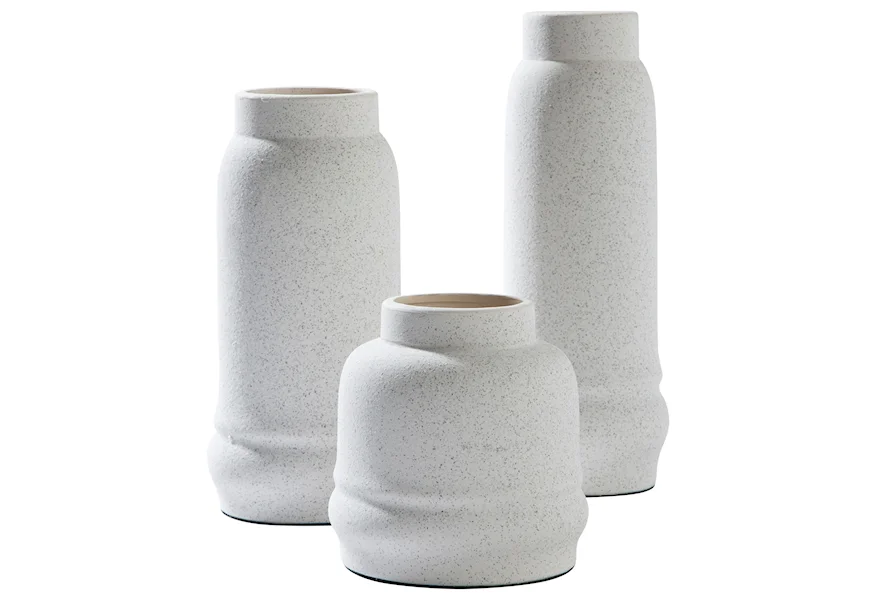 Accents Jayden Vase (Set of 3) by Signature Design by Ashley at Dream Home Interiors