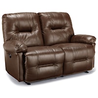 Casual Power Reclining Loveseat with Pillow Arms