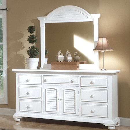 Triple Dresser and Mirror Combo