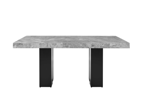 7 Piece Dining Set with Gray Marble Top