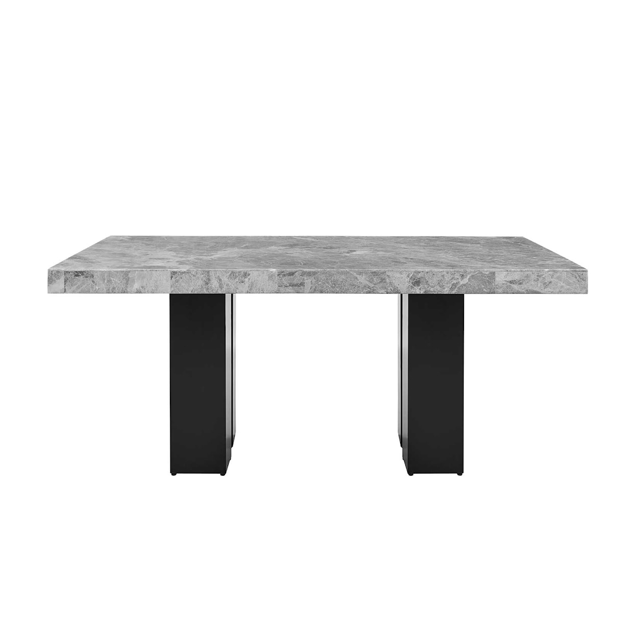 Prime Camila Rectangular Gray Marble Dining Table