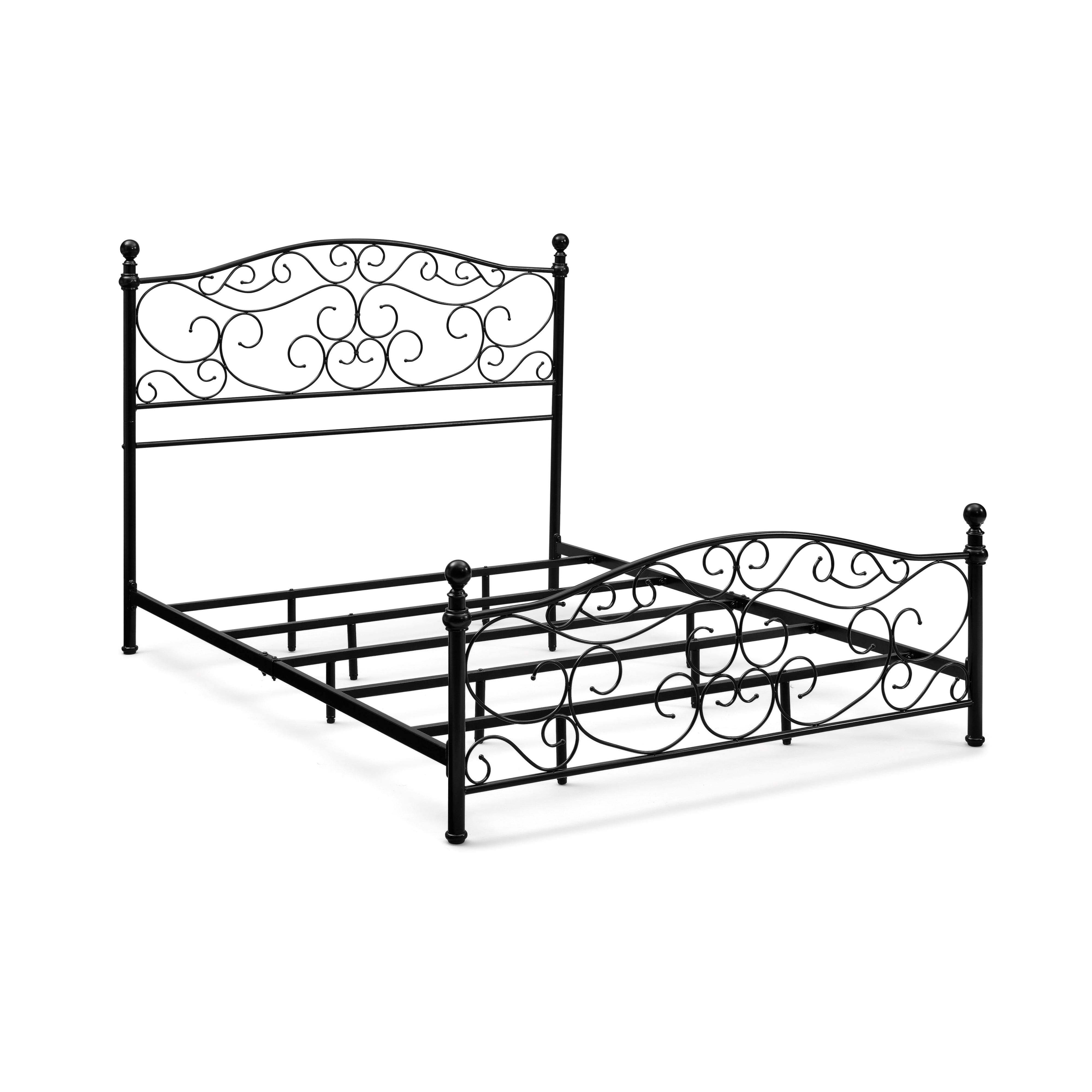 Metal Queen Scroll Bed-in-a-Box