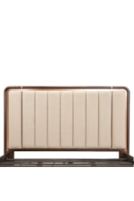 Performance upholstered headboard with classic vertical channel tufting