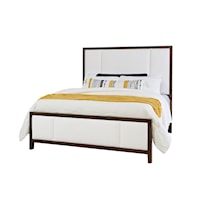 Transitional Upholstered California King Panel Bed