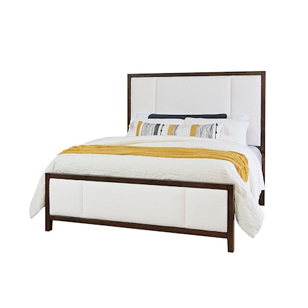 Upholstered California King Panel Bed