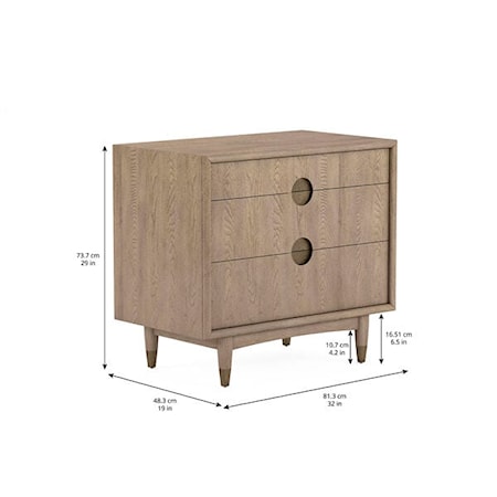 3-Drawer Bedside Chest