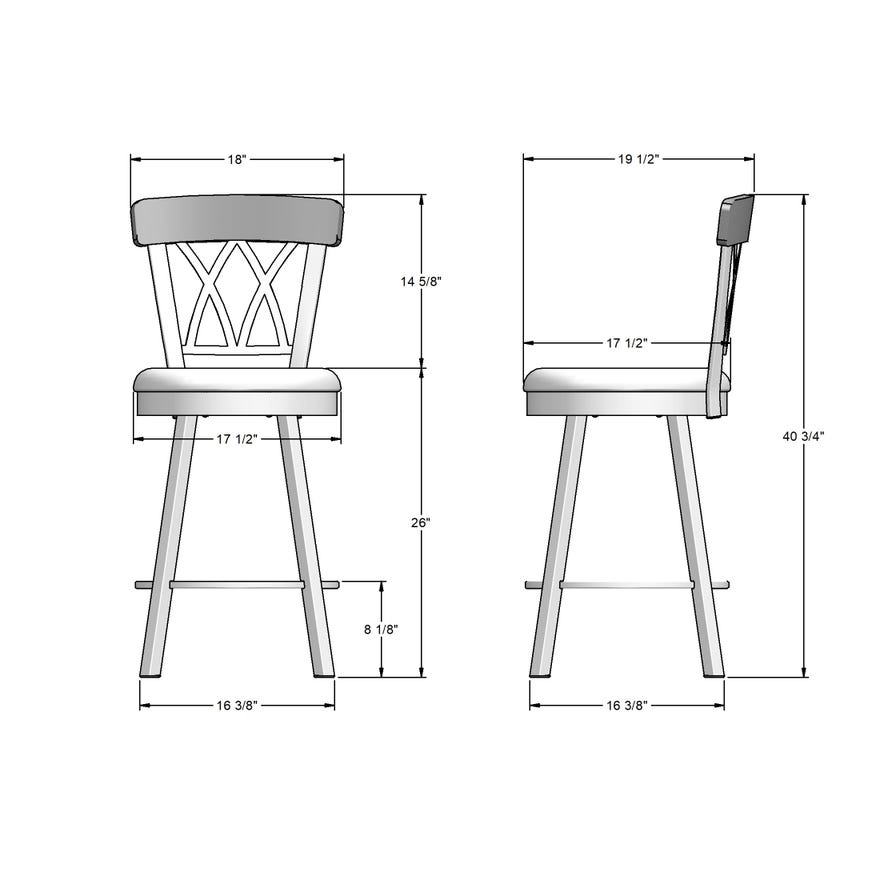 26" Swivel Counter Stool