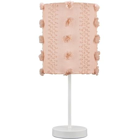 Kaelene Pink/White Metal Table Lamp
