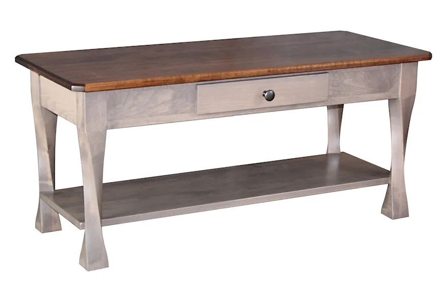 Franklin Customizable Solid Wood Coffee Table by Ashery Woodworking at Saugerties Furniture Mart