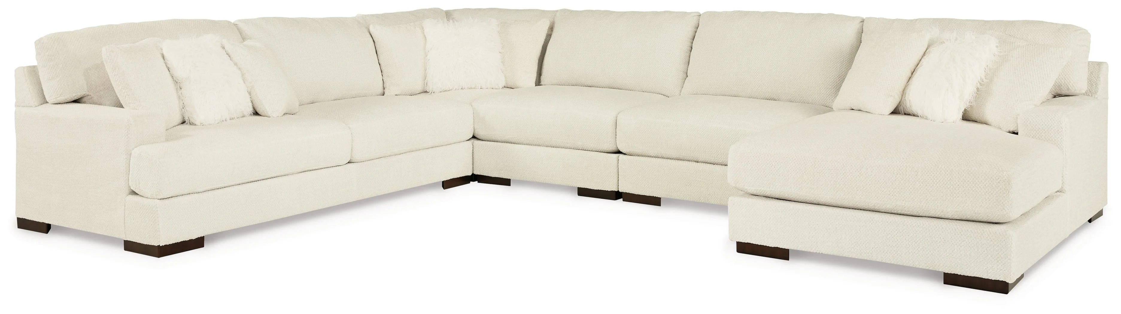 Signature Design by Ashley Zada 52204S5 5-Piece Sectional with Chaise ...