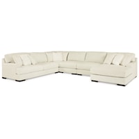 5-Piece Sectional with Chaise