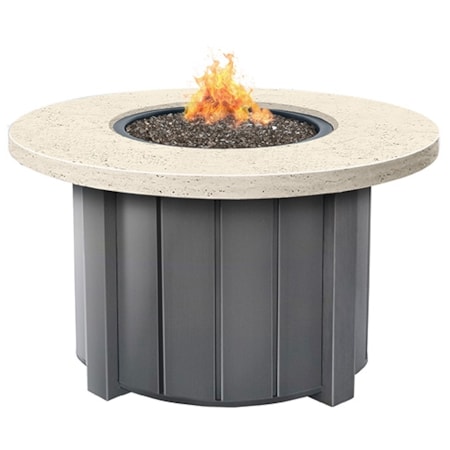 42″ Round Fire Pit Table w/Adj. Flame