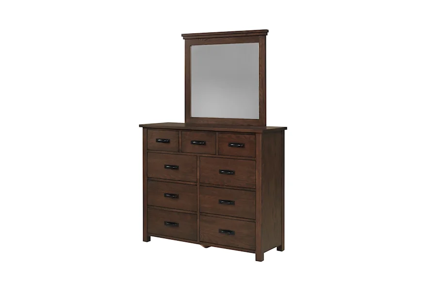 Cumberland Dresser and Mirror Set - Dark Brown by Winners Only at Conlin's Furniture