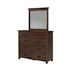 Winners Only Cumberland Rustic Bedroom Set - Queen Size - Dark Brown