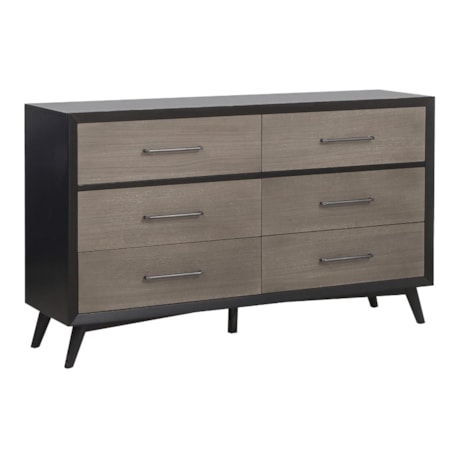 6-Drawer Dresser with Mirror