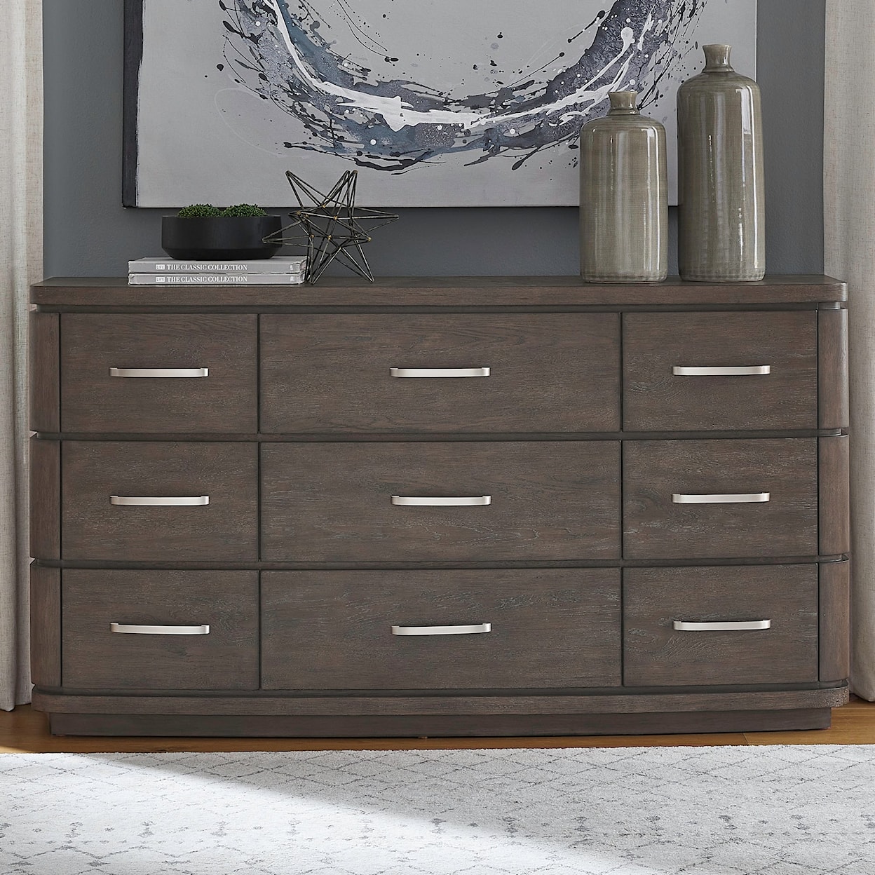 Liberty Furniture Cascade Falls 9-Drawer Dresser and Mirror Set
