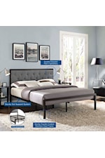 Modway Mia Contemporary Upholstered Queen Platform Bed