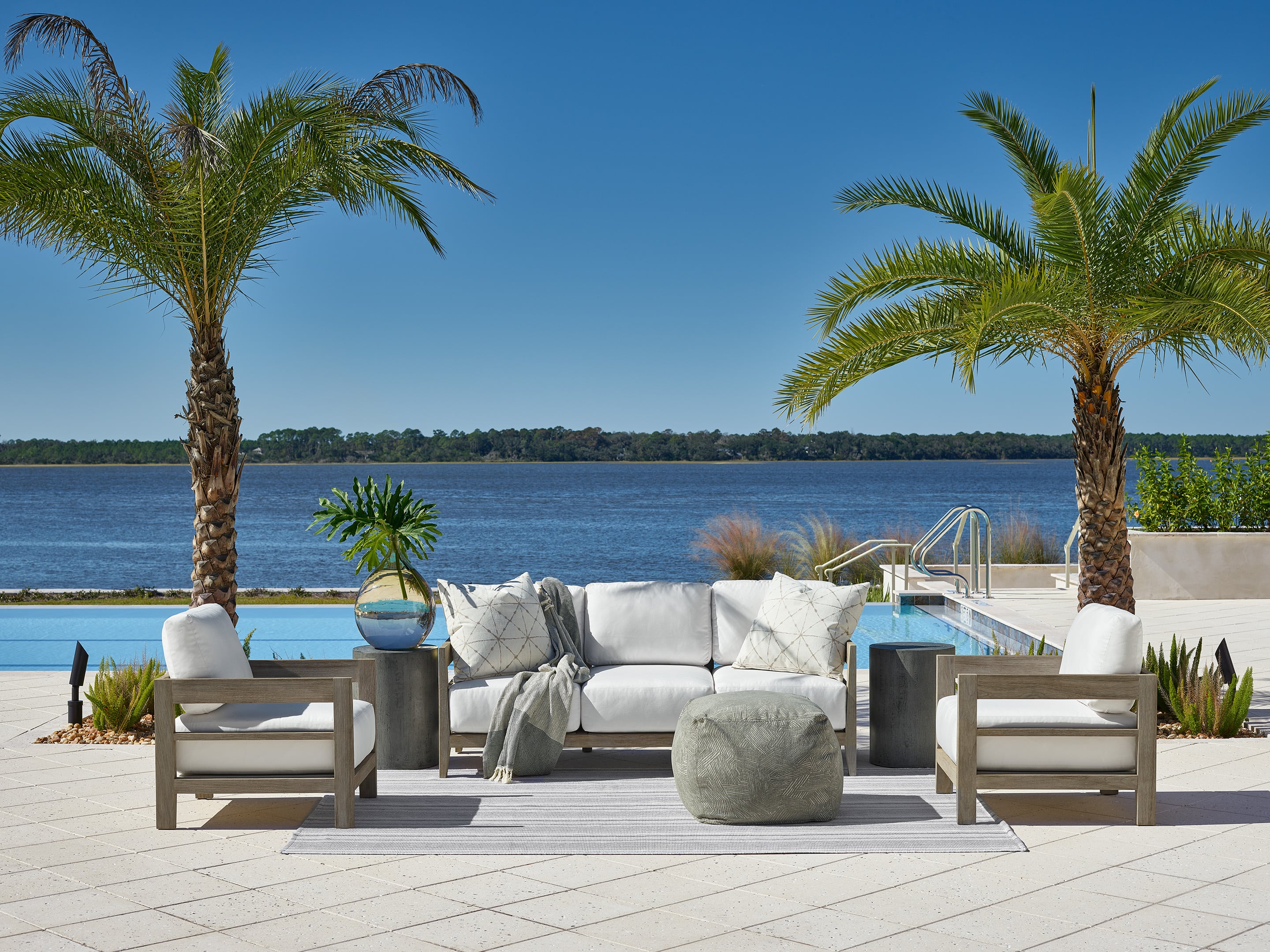 Universal Special Order Bottega Outdoor Ottoman