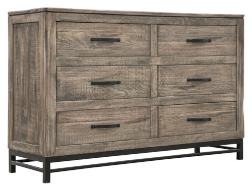 Transitional 6-Drawer Dresser
