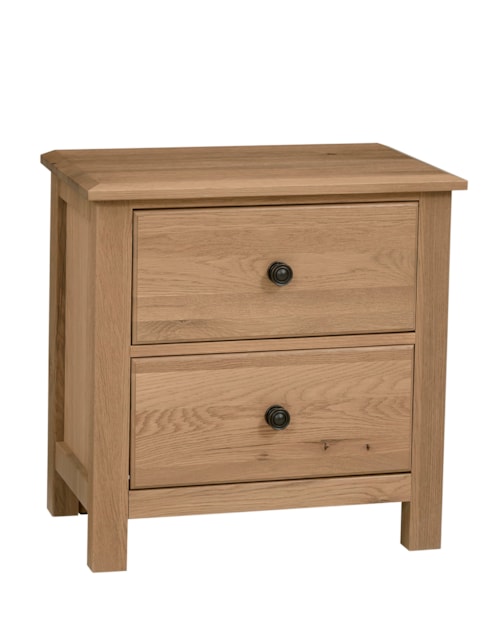 Farmhouse 2-Drawer Nightstand with Soft Close Drawers
