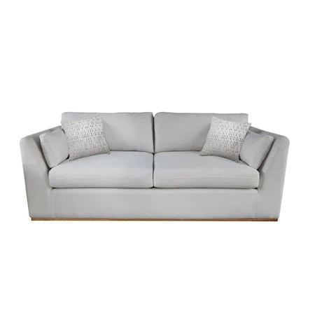 Transitional Sofa with Almond Fabric