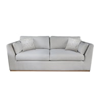 Transitional Sofa with Almond Fabric