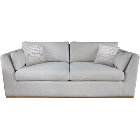 Transitional Sofa with Almond Fabric