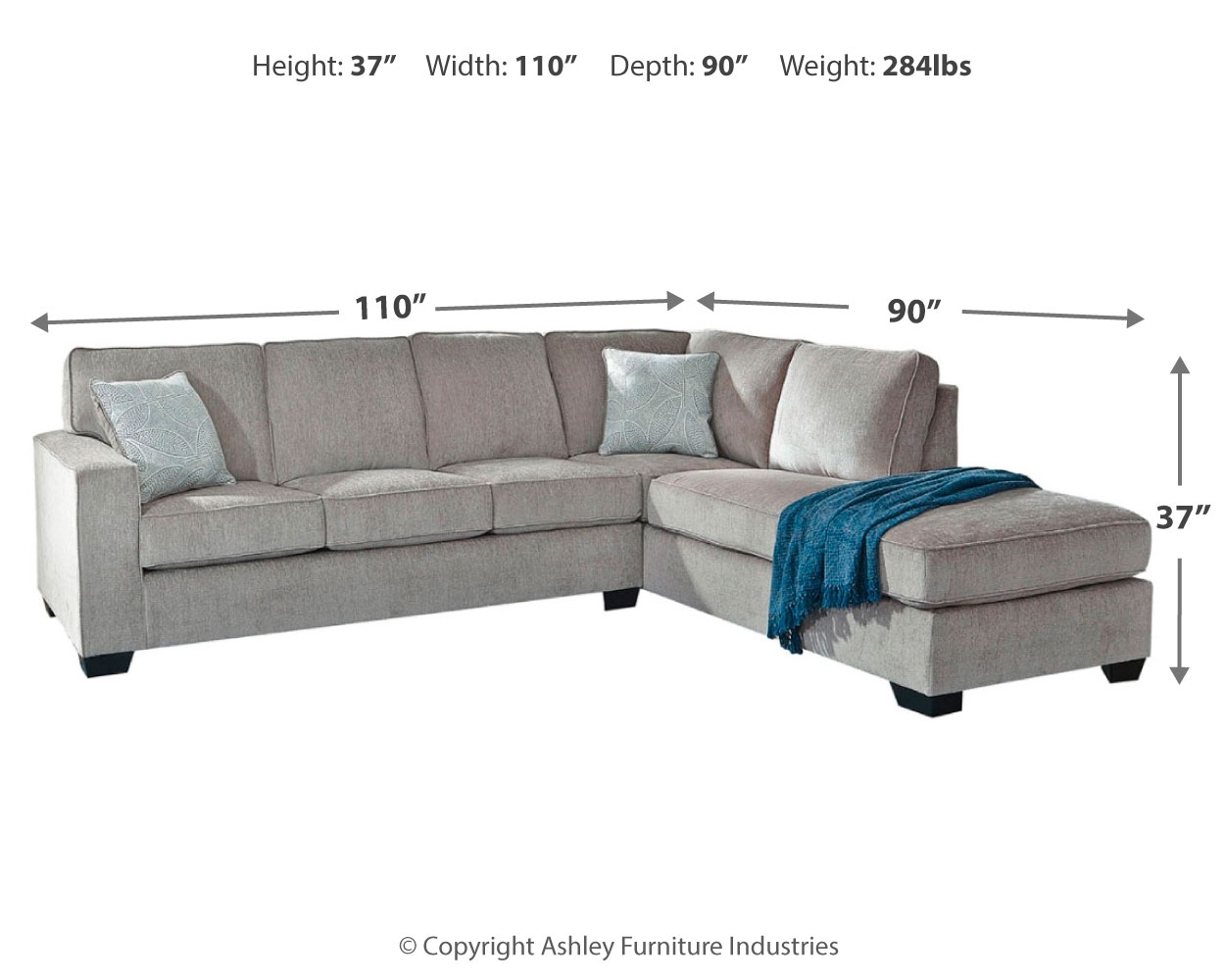 2-Piece Sleeper Sectional With Chaise