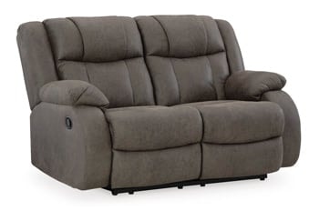 Contemporary Reclining Loveseat with Pillow Armrests