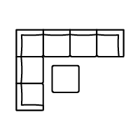 L-Shape Sectional w/ Ottoman