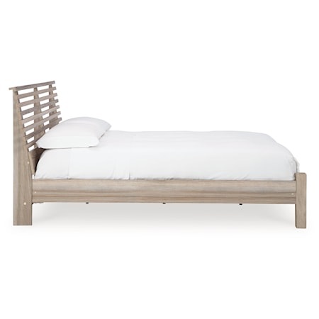 King Slat Panel Bed