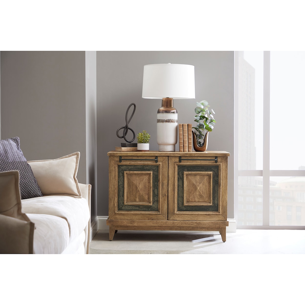 Accentrics Home Accents Stone Insert Two Door Chest