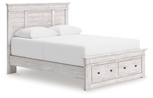 Queen Panel Storage Bed