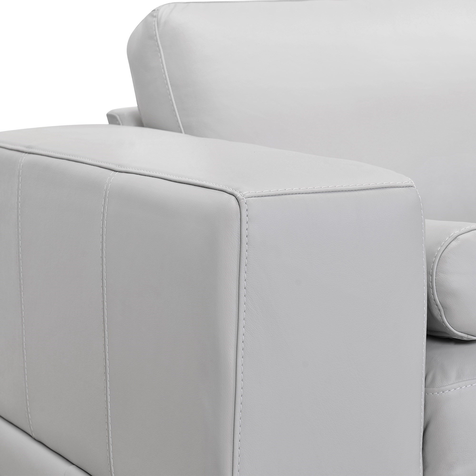 Armen Living Wynne Upholstered Sofa with Bolster Pillows