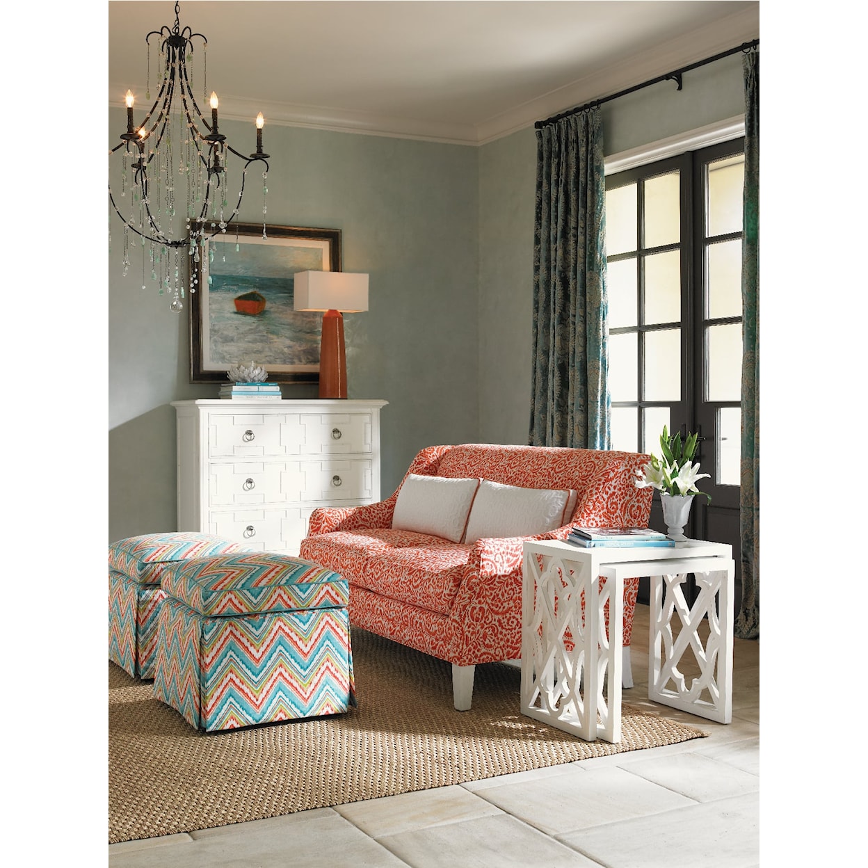 Tommy Bahama Home Ivory Key Stationary Living Room Group