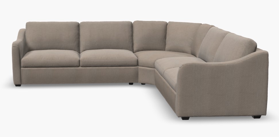 4-Seat Corner Curve Madison Sectional