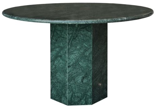 Contemporary Round Dining Table with Single Pedestal Base