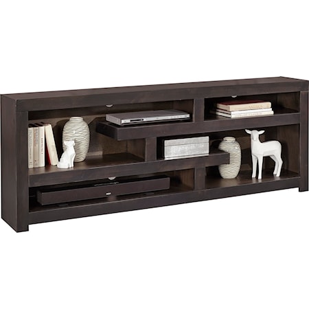 Contemporary 72" TV Console with Open Shelving