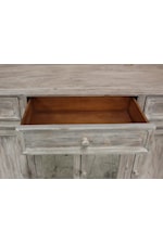 Cottage Creek Furniture Santa Fe Rustic 62" Console with Mirrored Glass Doors